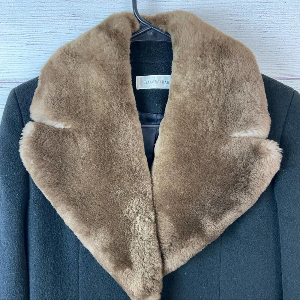 Vintage Isaac Mizrahi black wool trench coat - Picture 3 of 13